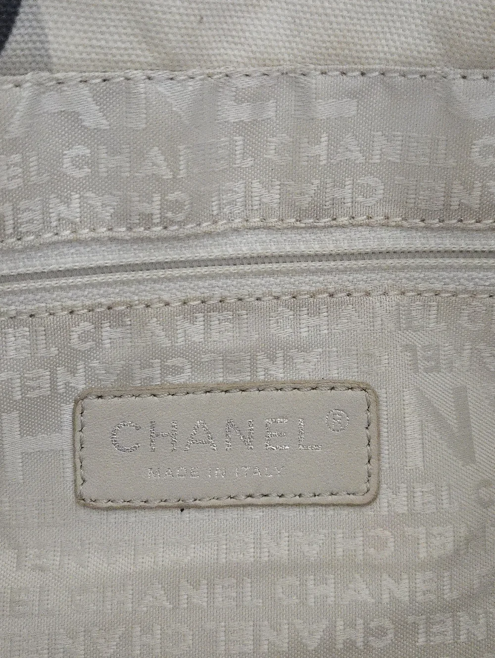 Authentic Chanel Canvas and Leather Tote Bag - Picture 5 of 12